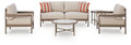 Bluff Trail - Loveseat, Lounge Chairs, Tables Set (Set of 5) - Beige by Unique Piece Furniture