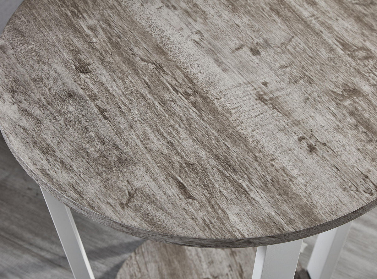 Elysian - Contemporary Round End Table With Shelf - Gray by Unique Piece Furniture
