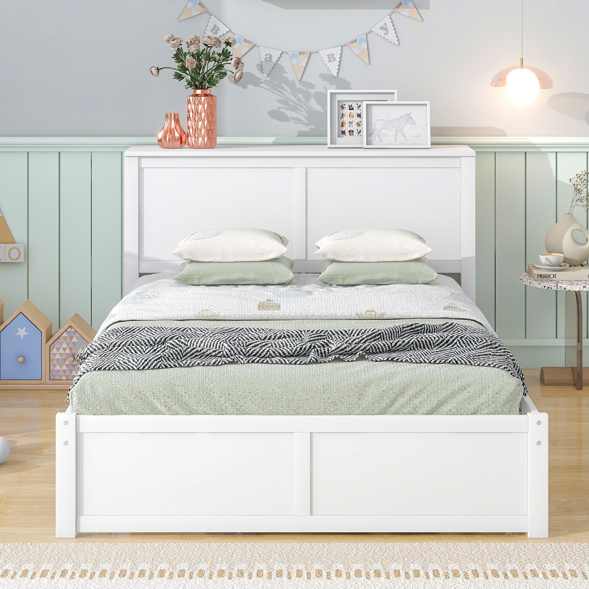 Storage Platform Bed With Pull Out Shelves And Trundle by Unique Piece Furniture