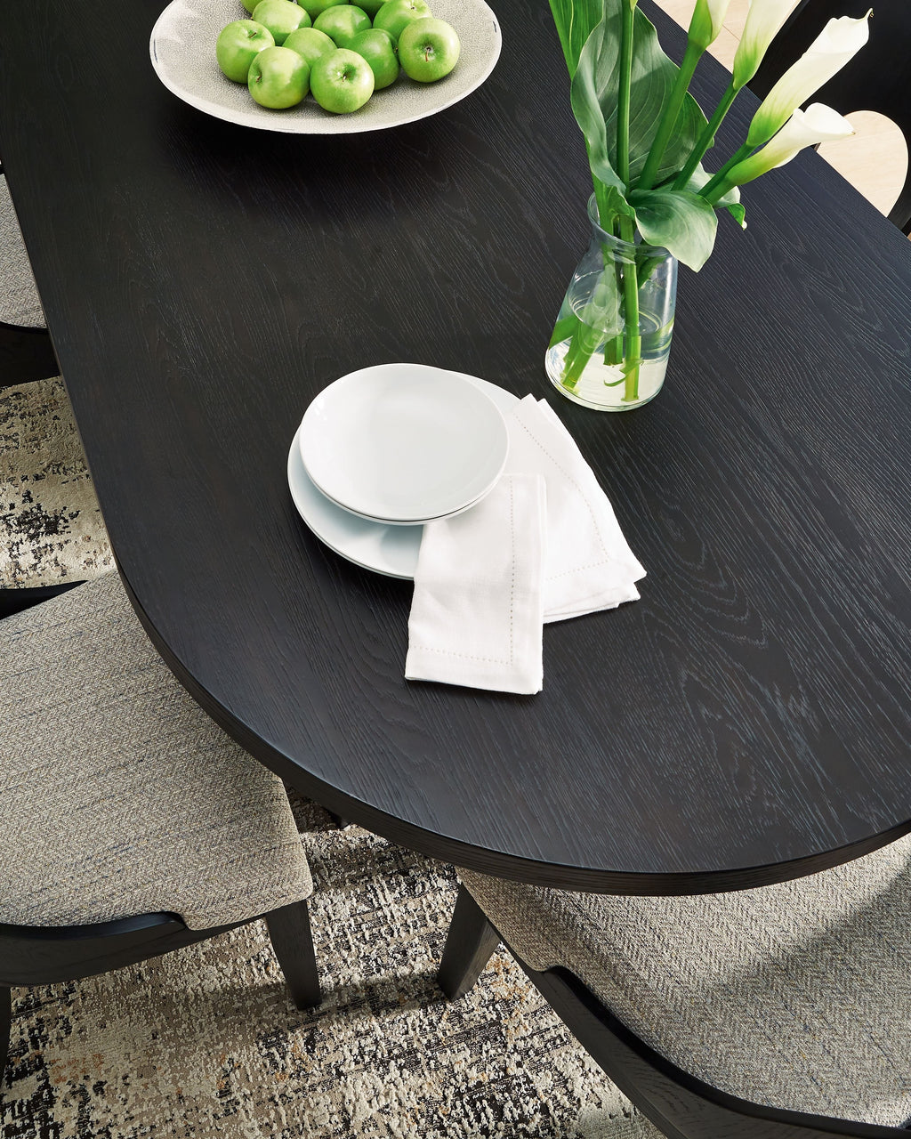 Rowanbeck - Oval Dining Room Table - Black by Unique Piece Furniture