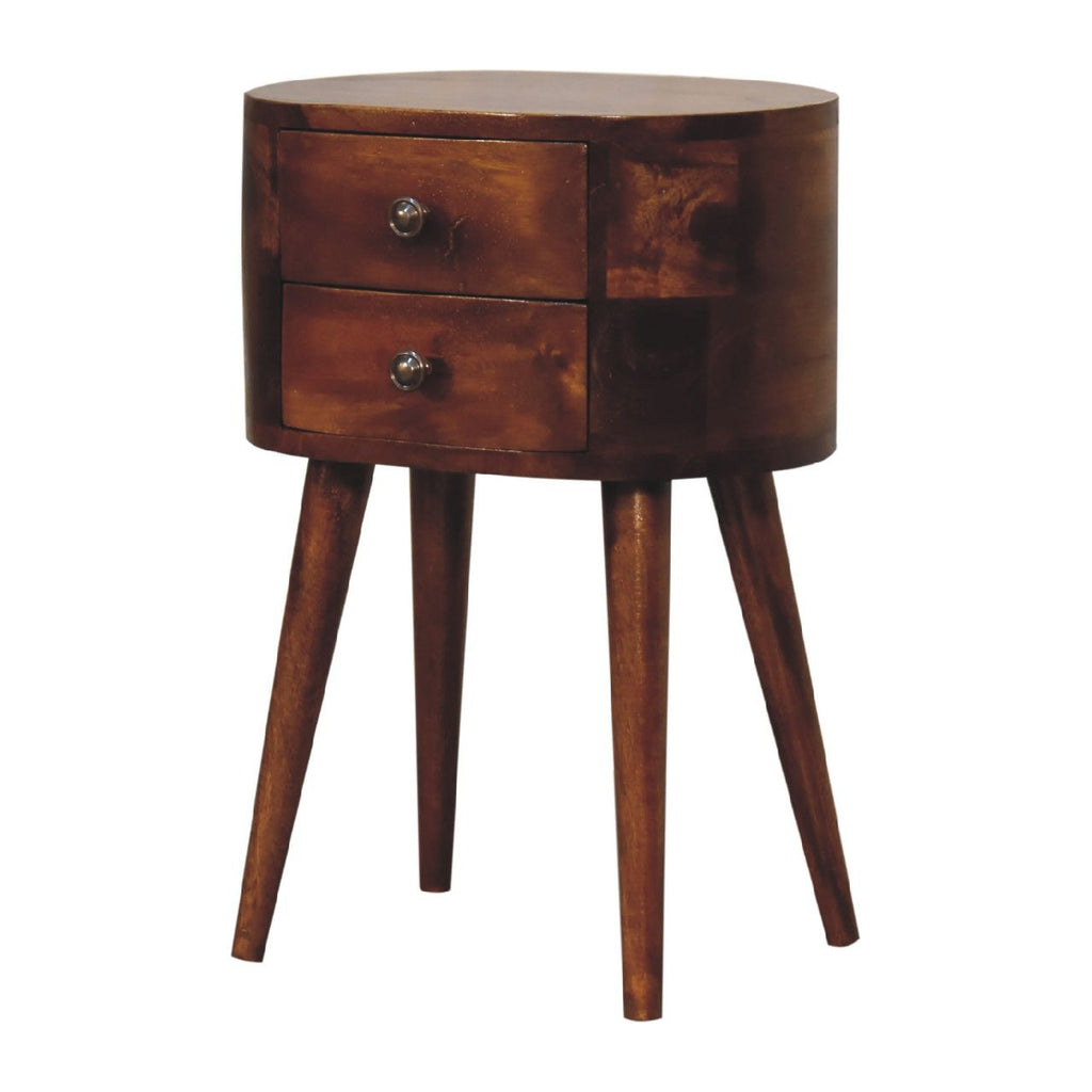 Mini Rounded Nightstand - Chestnut by Unique Piece Furniture