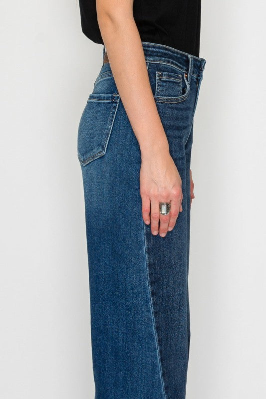 AT2005WDM - HIGH RISE FLARE JEANS by The Diamond Empire LLC