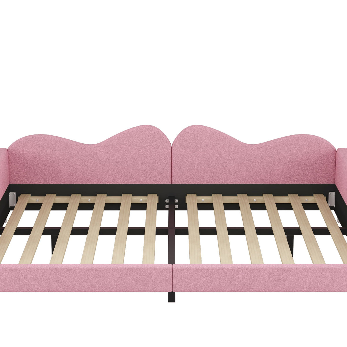 Upholstered Daybed, Sherpa Fabric Sofabed With Cloud-Shaped Backrest by Unique Piece Furniture