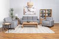 Bowen 3-piece Upholstered Track Arm Tufted Sofa Set Grey by Unique Piece Furniture