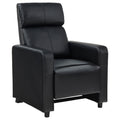 Toohey Upholstered Home Theater Push Back Recliner Black by Unique Piece Furniture