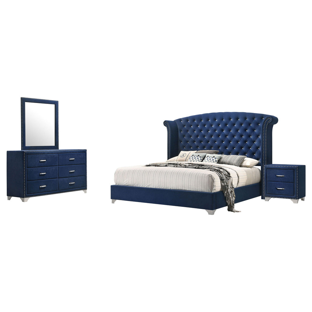 Melody 4-piece Queen Bedroom Set Pacific Blue by Unique Piece Furniture