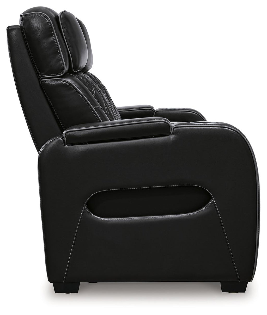 Boyington - 2 Pc. - Power Reclining Sofa And Loveseat - Black by Unique Piece Furniture