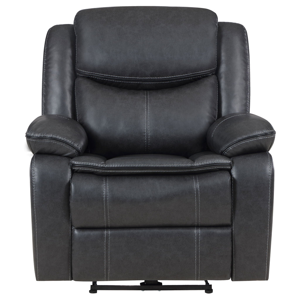 Sycamore Upholstered Power Recliner Chair Dark Grey by Unique Piece Furniture