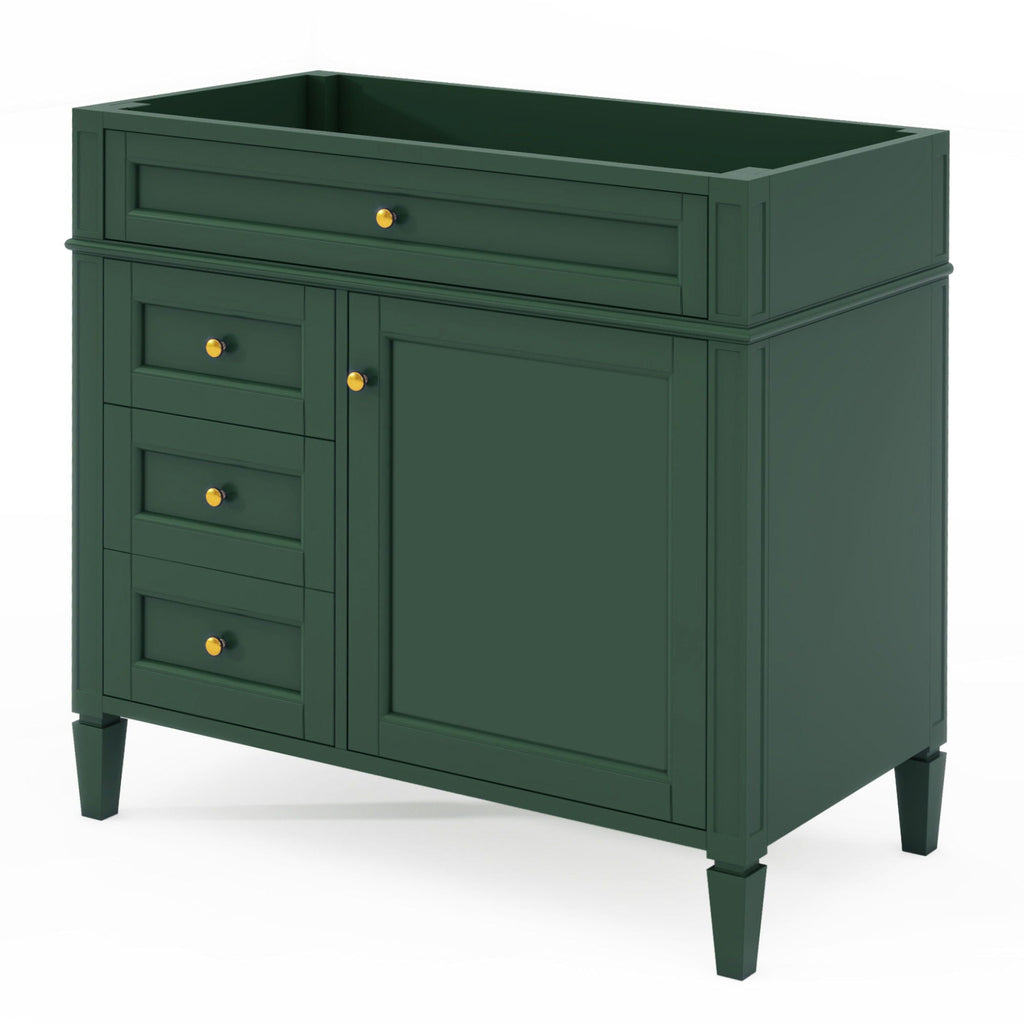 Bathroom Vanity With 2 Drawers And Tip-Out Drawer, Storage Cabinet by Unique Piece Furniture