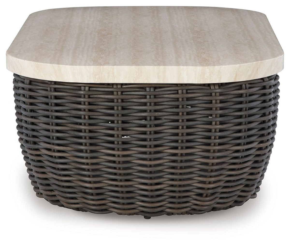 Kimora - Rectangular Cocktail Table - Beige / Dark Brown by Unique Piece Furniture