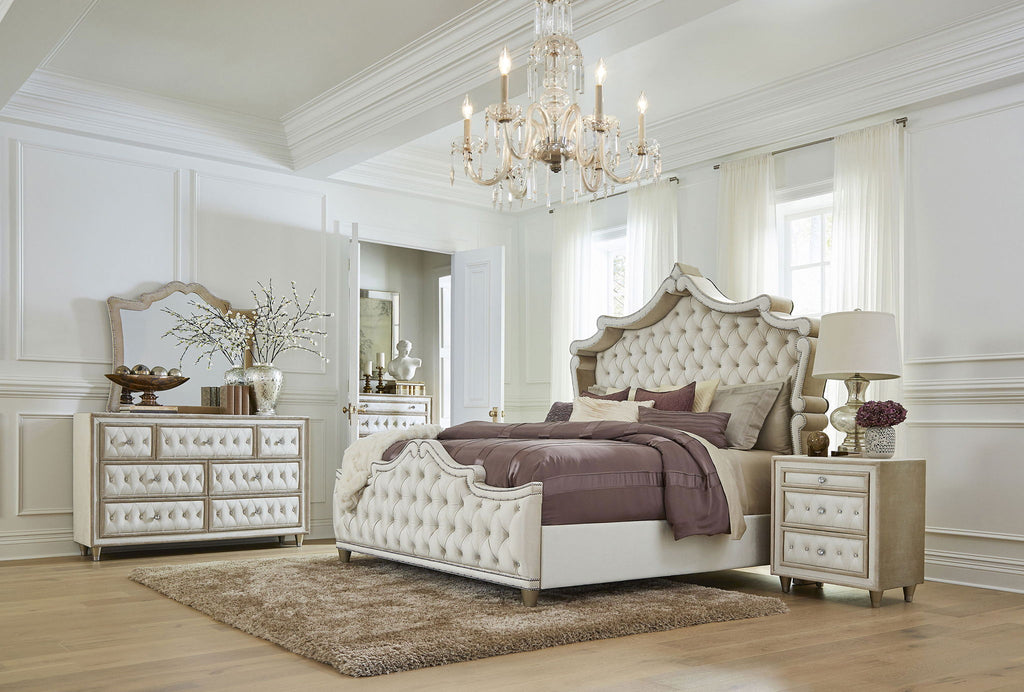 Antonella 5-piece Queen Bedroom Set Ivory by Unique Piece Furniture