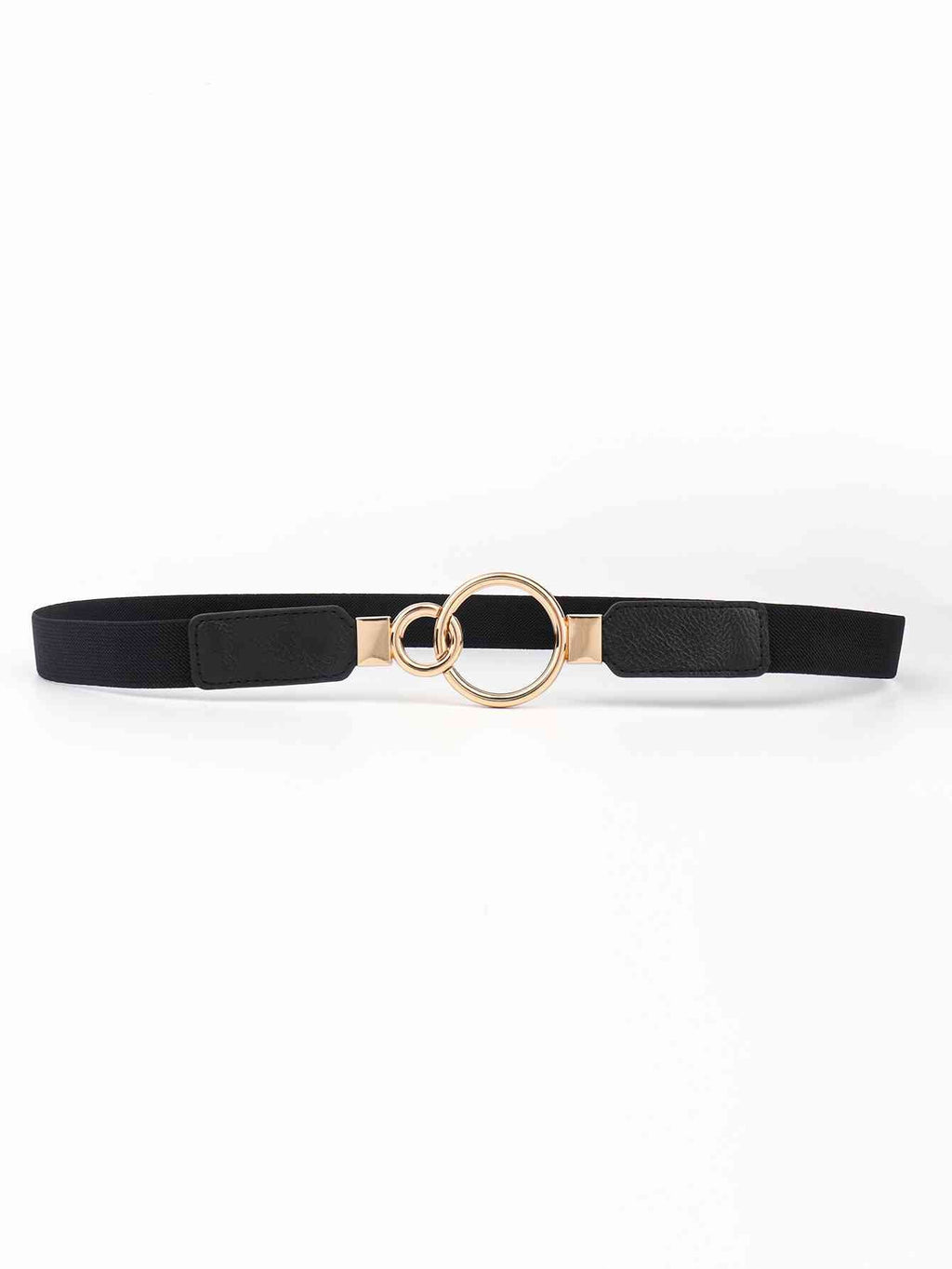 ElegantStyle Double Ring Buckle Elastic PU Belt – Adjustable Comfort Fit See size chart under “more details” by The Fashion Celestial
