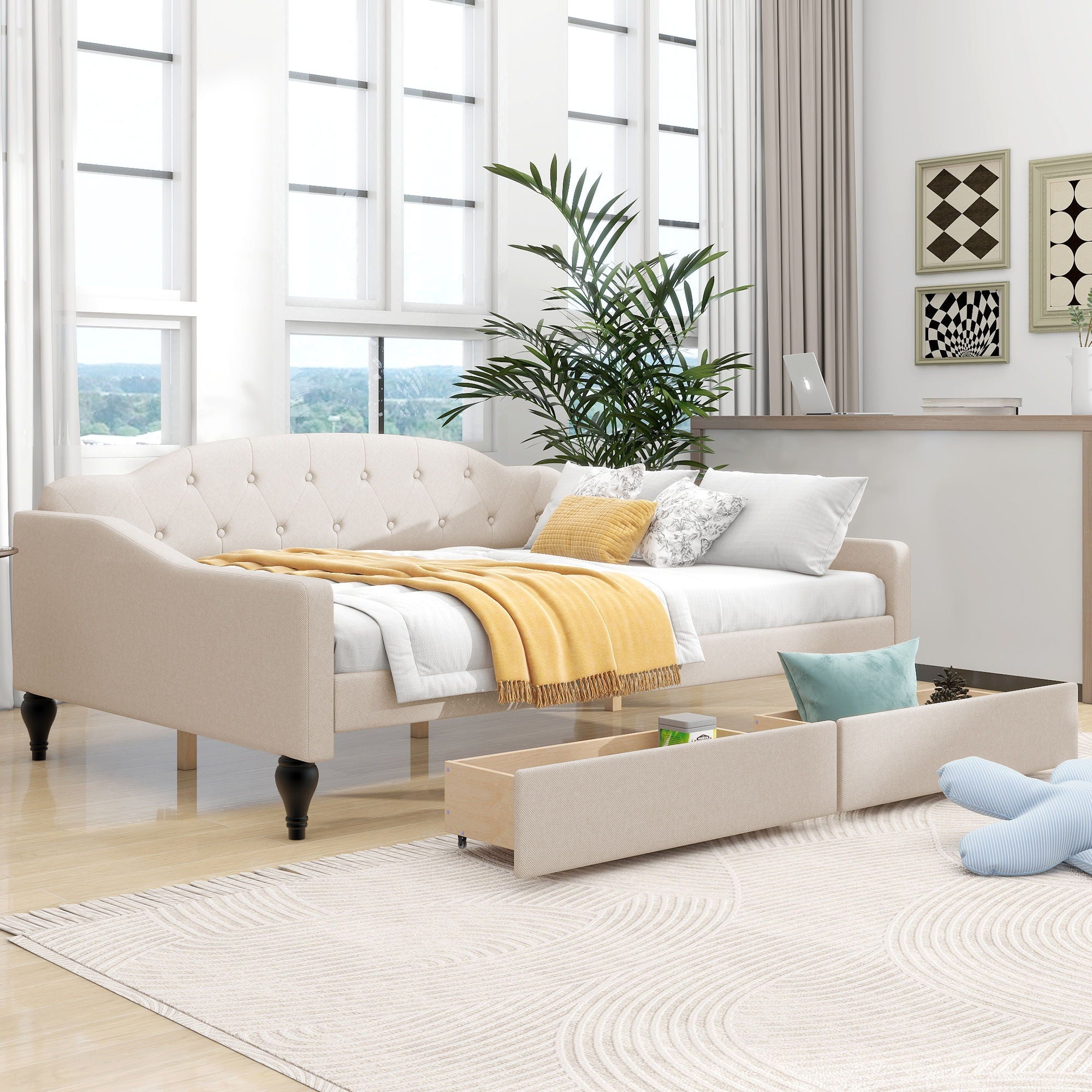 Upholstered Tufted Daybed by Unique Piece Furniture