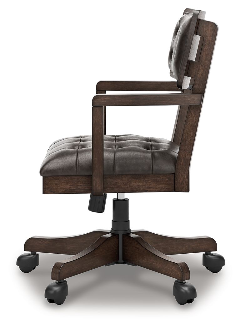 Breckington - Home Office Desk Chair - Dark Brown by Unique Piece Furniture