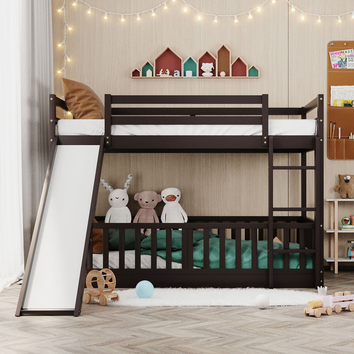 Bunk Bed With Convertible Ladder And Slide by Unique Piece Furniture