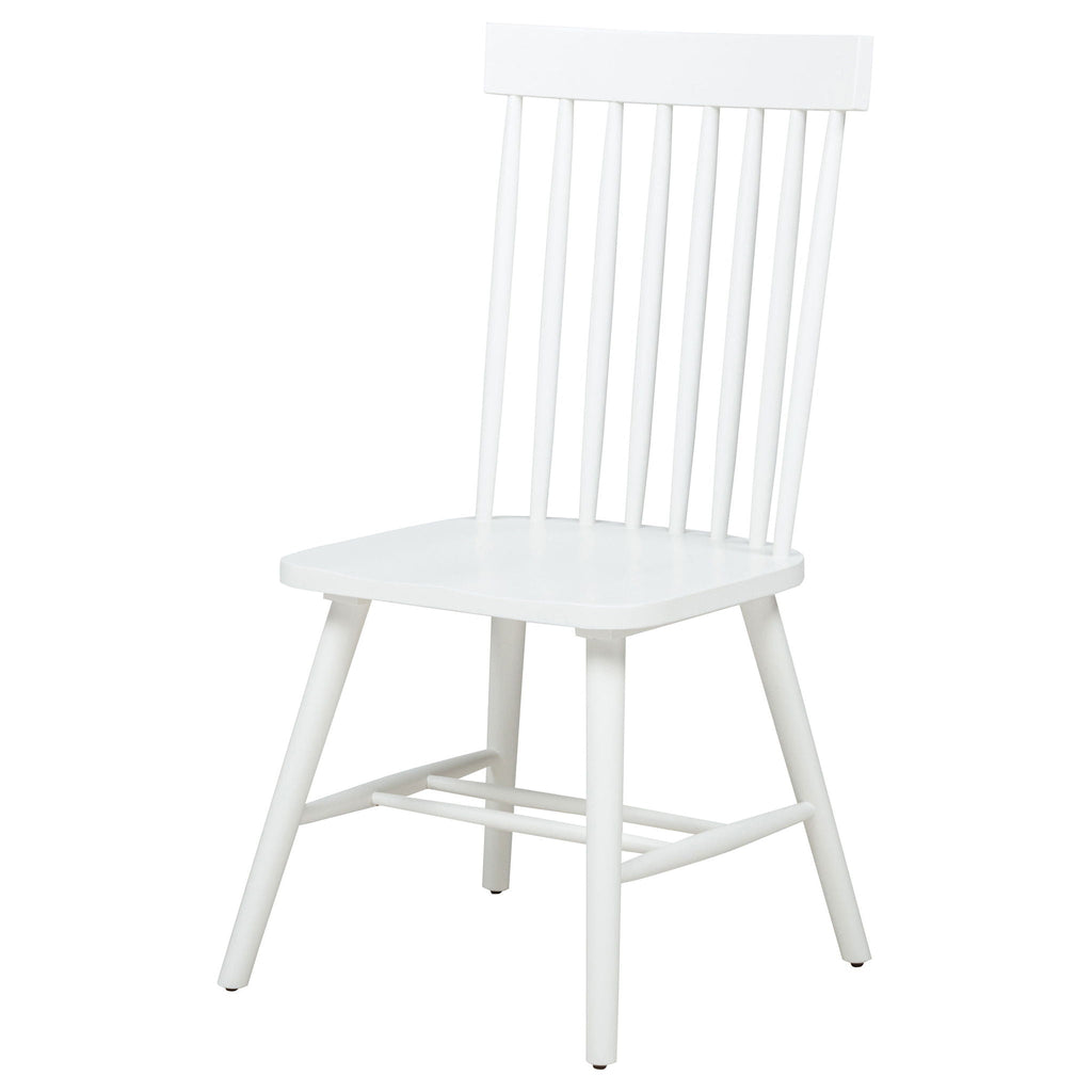Andrews Windsor Spindle Back Dining Side Chair White (Set of 2) by Unique Piece Furniture