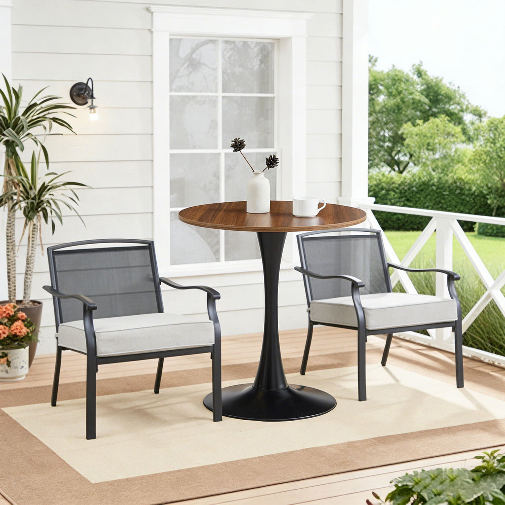 Round Dining Table With Tulip Style Base by Unique Piece Furniture