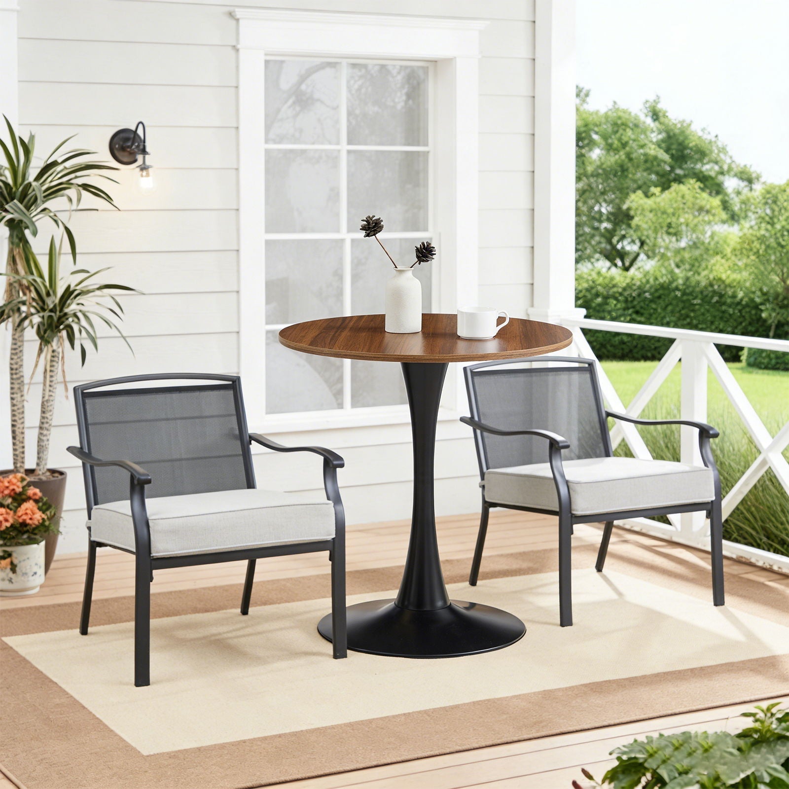 Round Dining Table With Tulip Style Base by Unique Piece Furniture