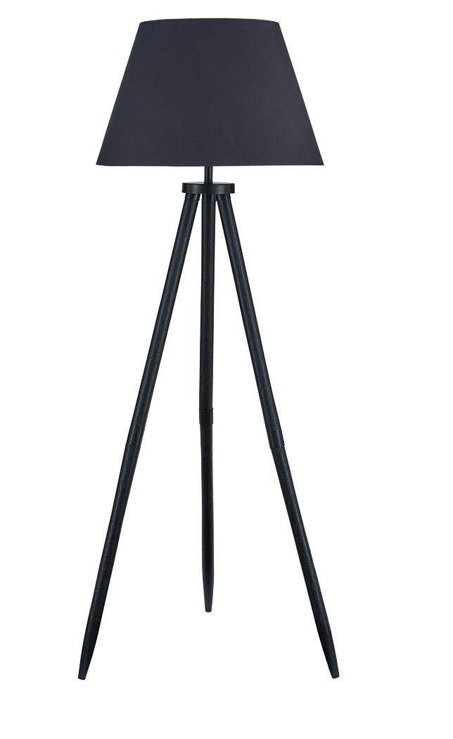 Orhan - Wood Floor Lamp - Black by Unique Piece Furniture