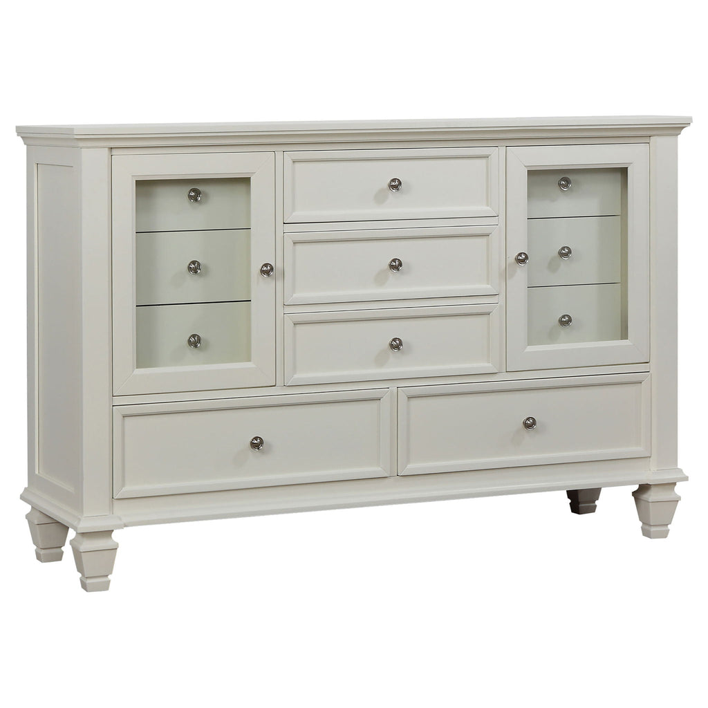 Sandy Beach 5-piece Queen Bedroom Set Cream White by Unique Piece Furniture