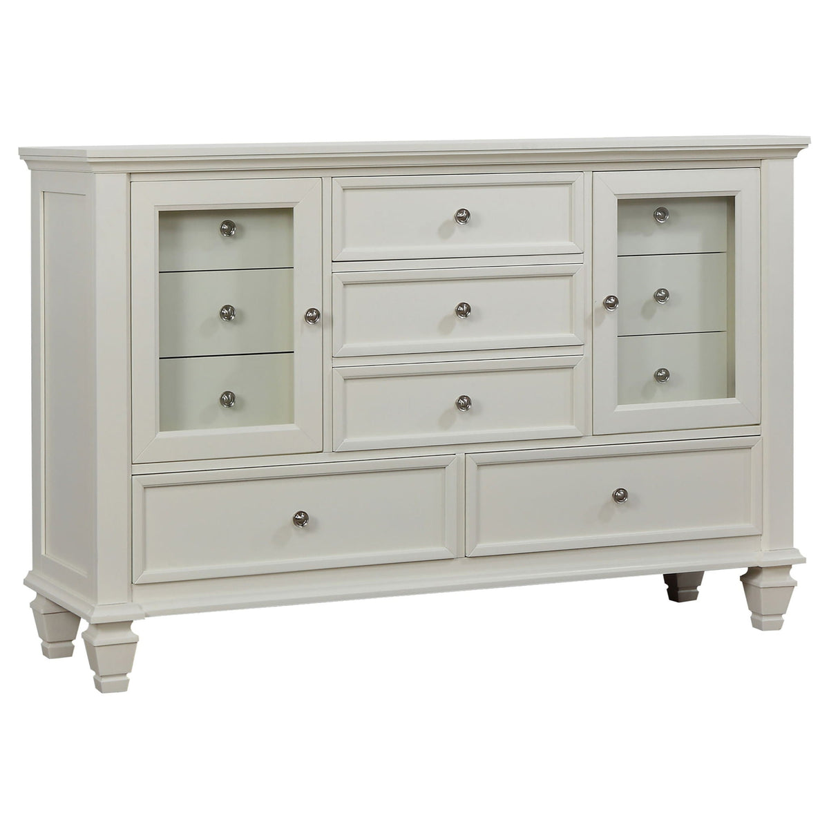 Sandy Beach 5-piece Queen Bedroom Set Cream White by Unique Piece Furniture