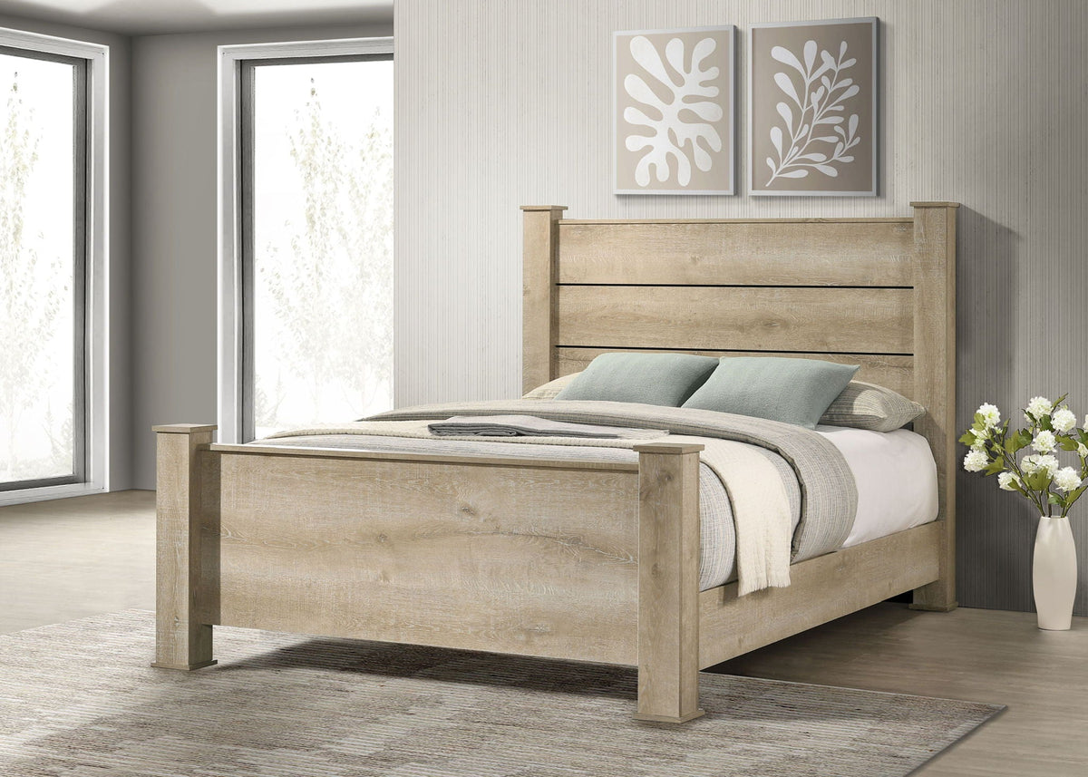 Oakglen 55-inch Eastern King Panel Bed Weathered Oak by Unique Piece Furniture