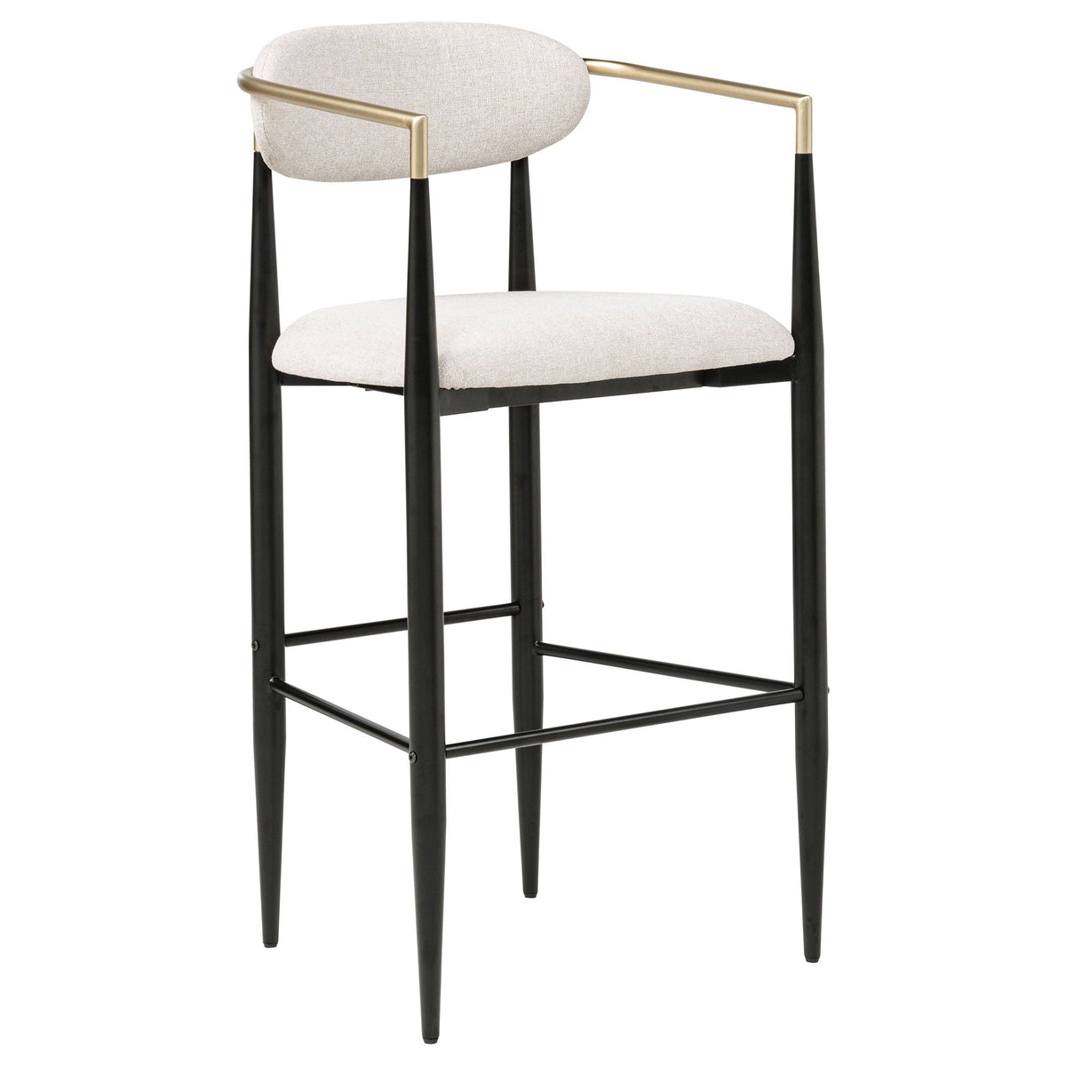 Tina Fabric Upholstered Bar Chair Beige (Set of 2) by Unique Piece Furniture