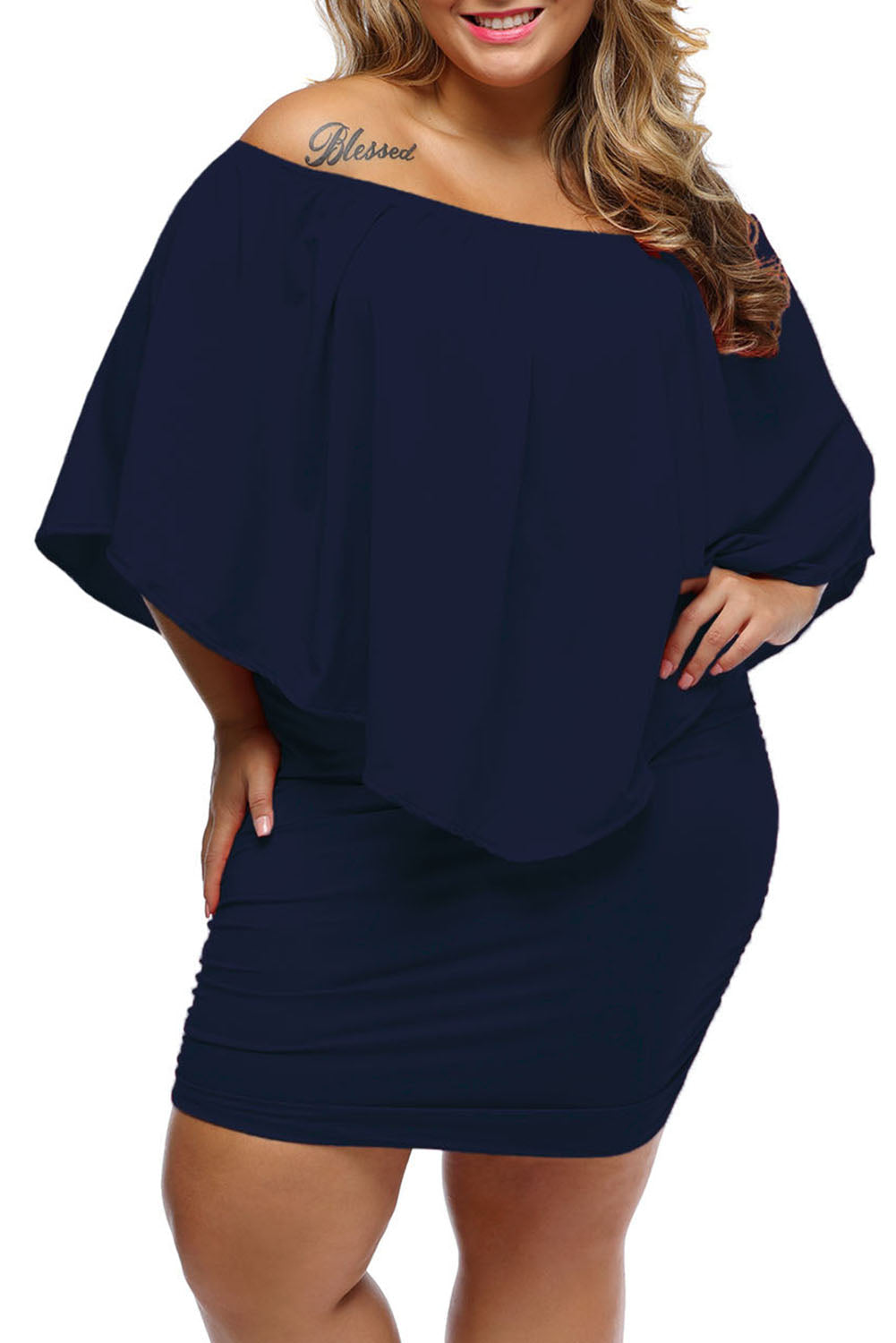 Plus size Dressing Layered Fiery Red Mini Poncho Dress by Wild and Free Boutique