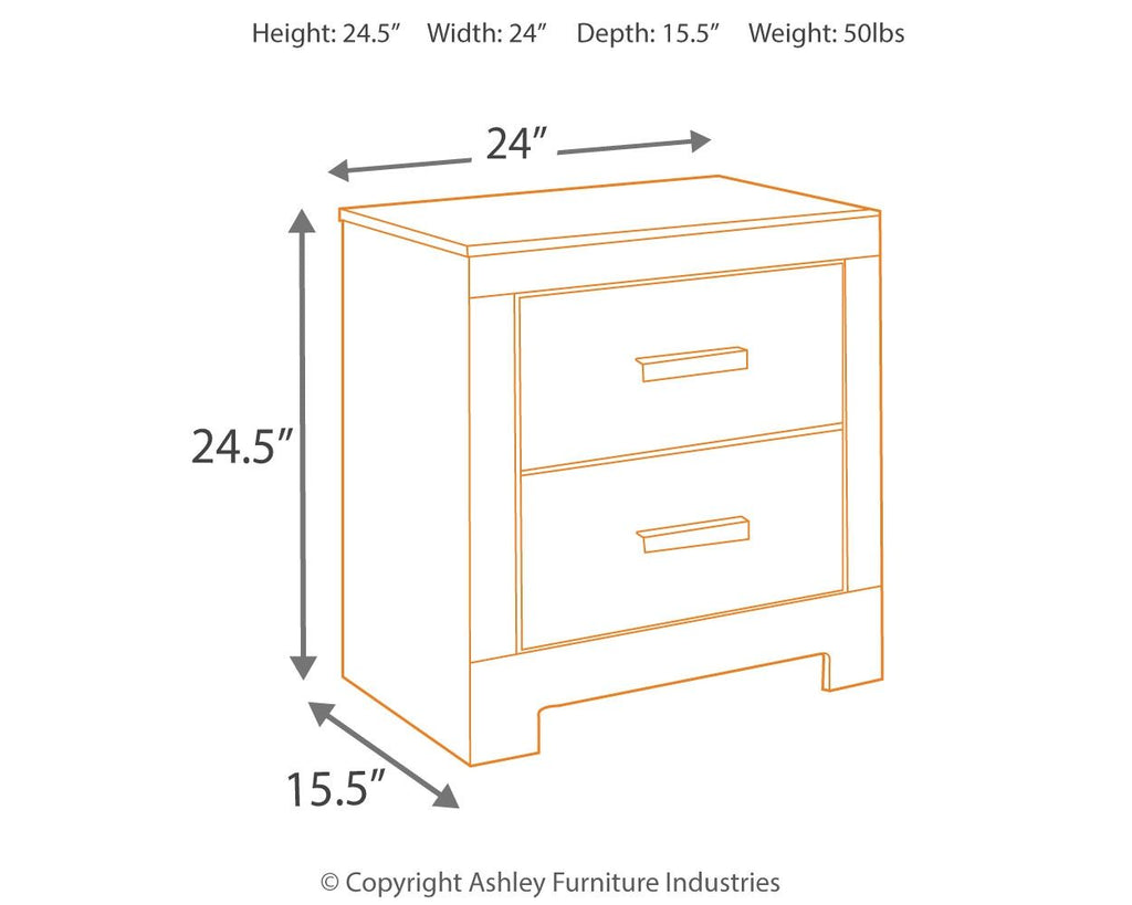 Culverbach - Two Drawer Night Stand - Gray by Unique Piece Furniture