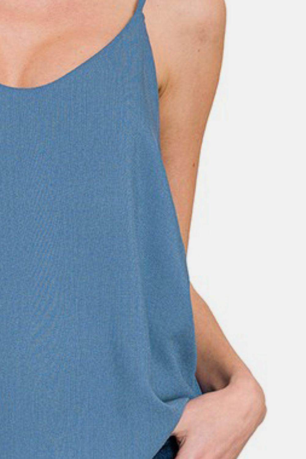 Zenana Two Layered Spaghetti Strap Cami for Women by Selvanelle
