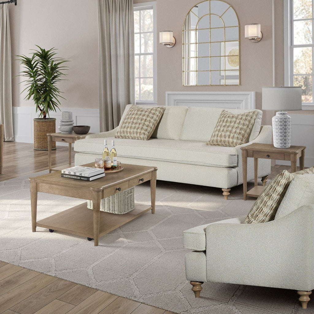 Sofa Single Reverable Cushion With 2 Pillows - Off White by Unique Piece Furniture