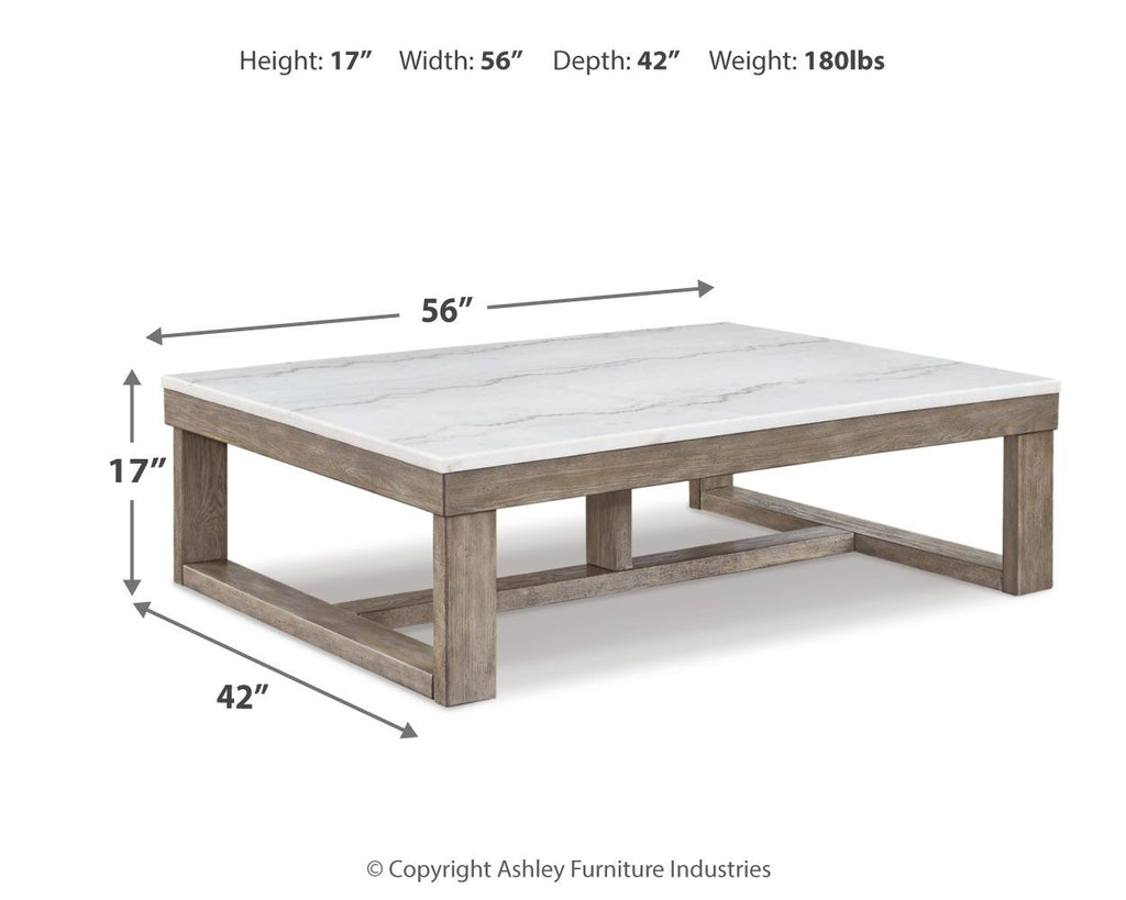 Loyaska - Rectangular Cocktail Table - Brown / Ivory by Unique Piece Furniture