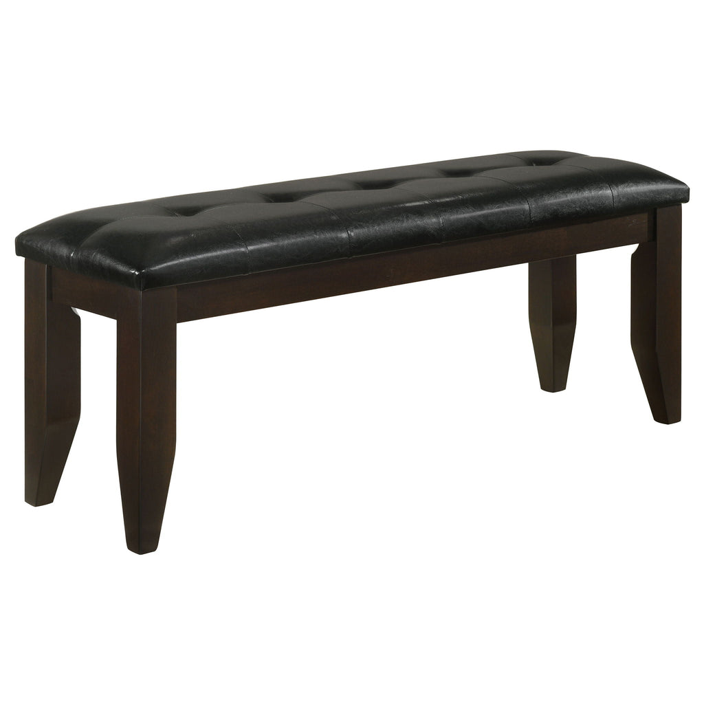 Dalila Leatherette Upholstered Wood Dining Bench Cappuccino by Unique Piece Furniture