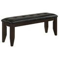 Dalila Leatherette Upholstered Wood Dining Bench Cappuccino by Unique Piece Furniture