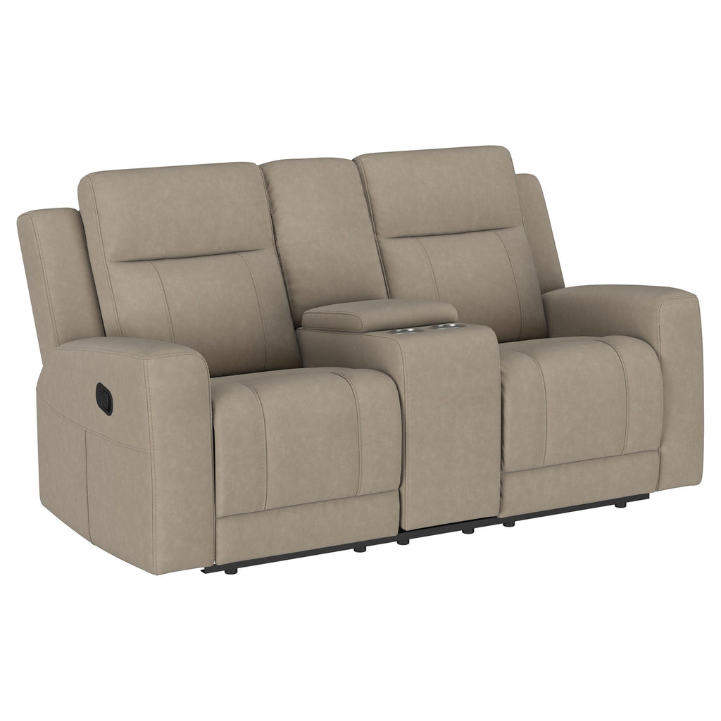 Brentwood 2-piece Upholstered Reclining Sofa Set Taupe by Unique Piece Furniture