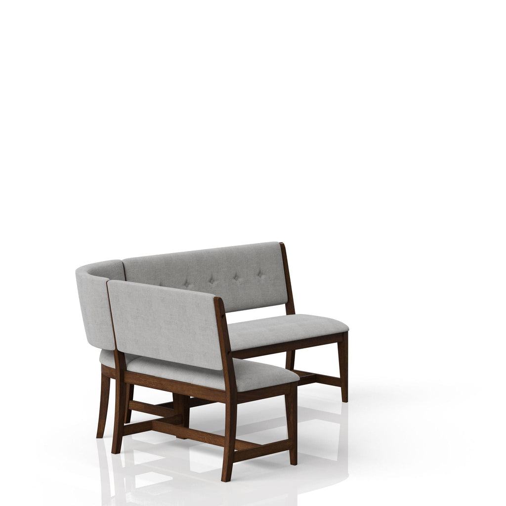 Curved Dining Bench Upholstered Curved Bench - Beige by Unique Piece Furniture