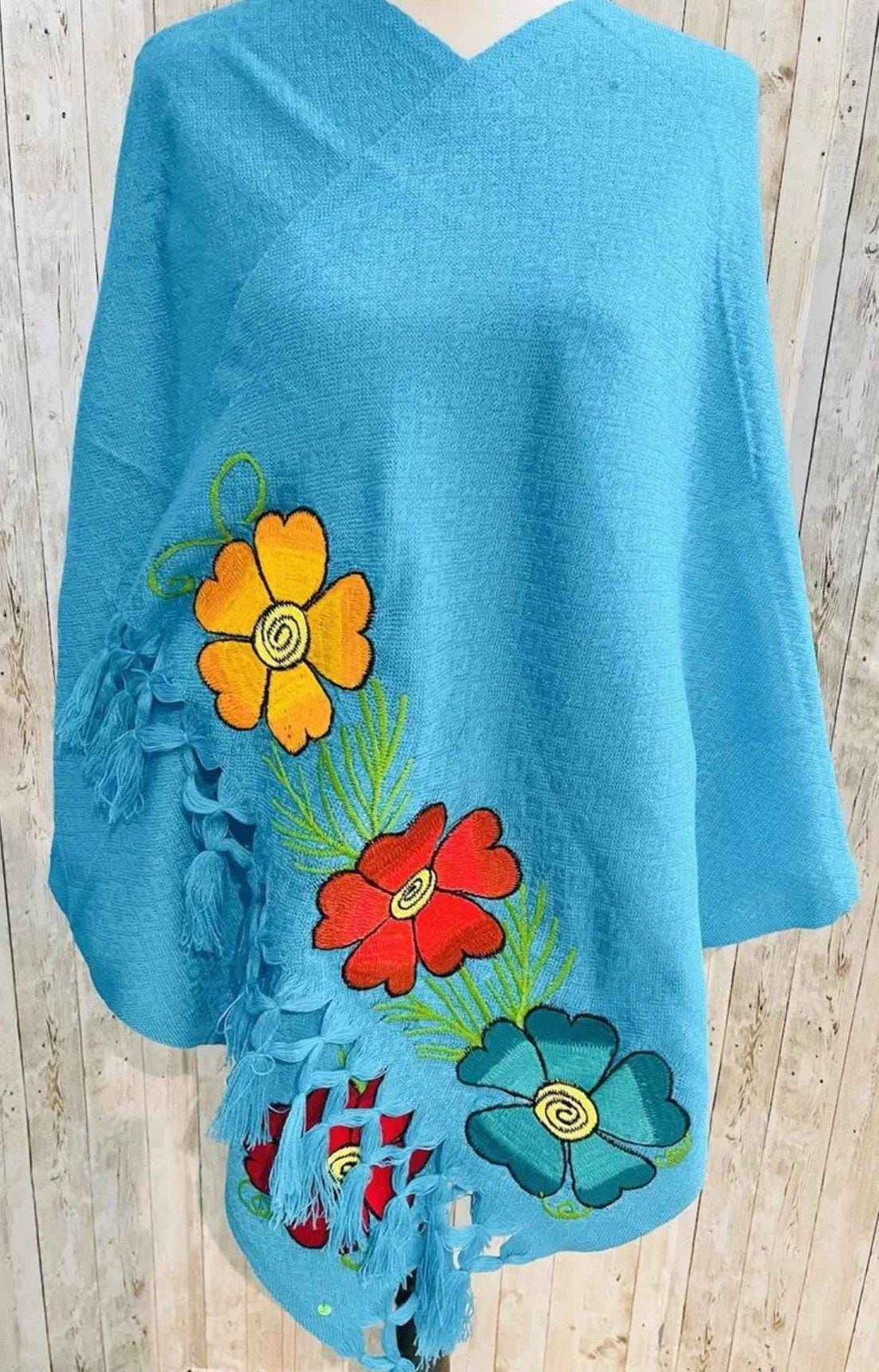 Embroidered Handmade Mexican Shawls Rebosos Bordados