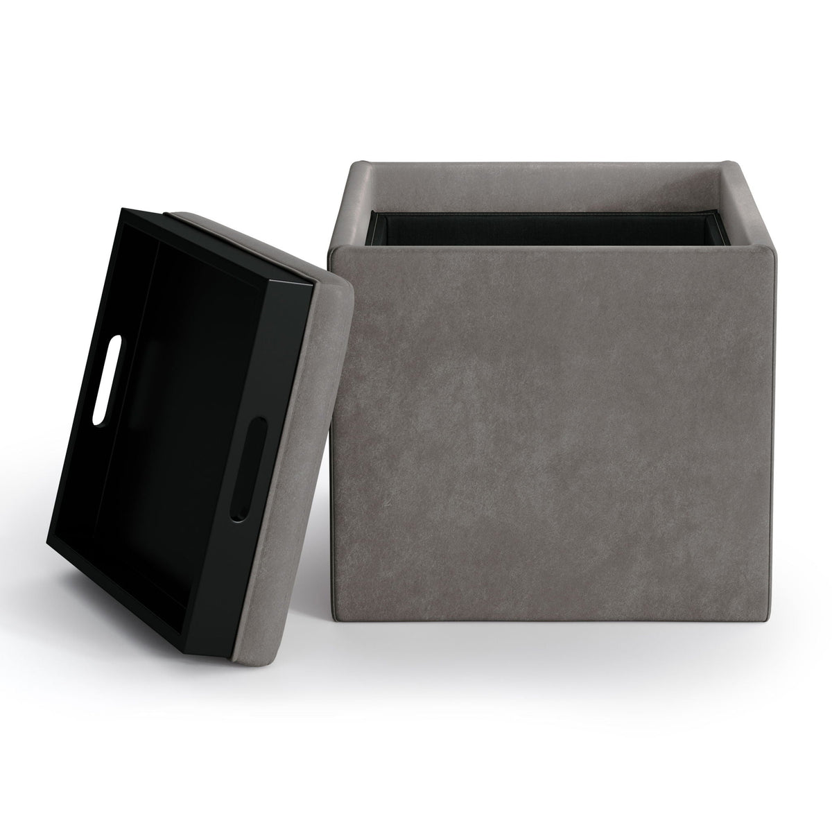 Rockwood - Upholstered Cube Storage Ottoman With Tray by Unique Piece Furniture
