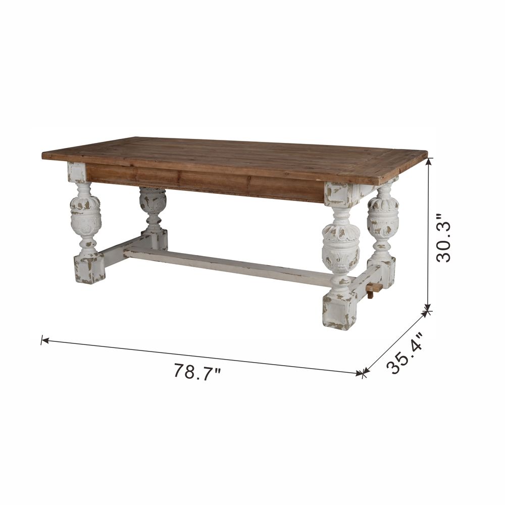 Alcott - Dining Table - Brown / Antique White by Unique Piece Furniture