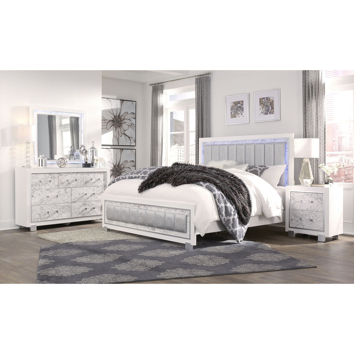 Skye - Marble Dresser - White by Unique Piece Furniture