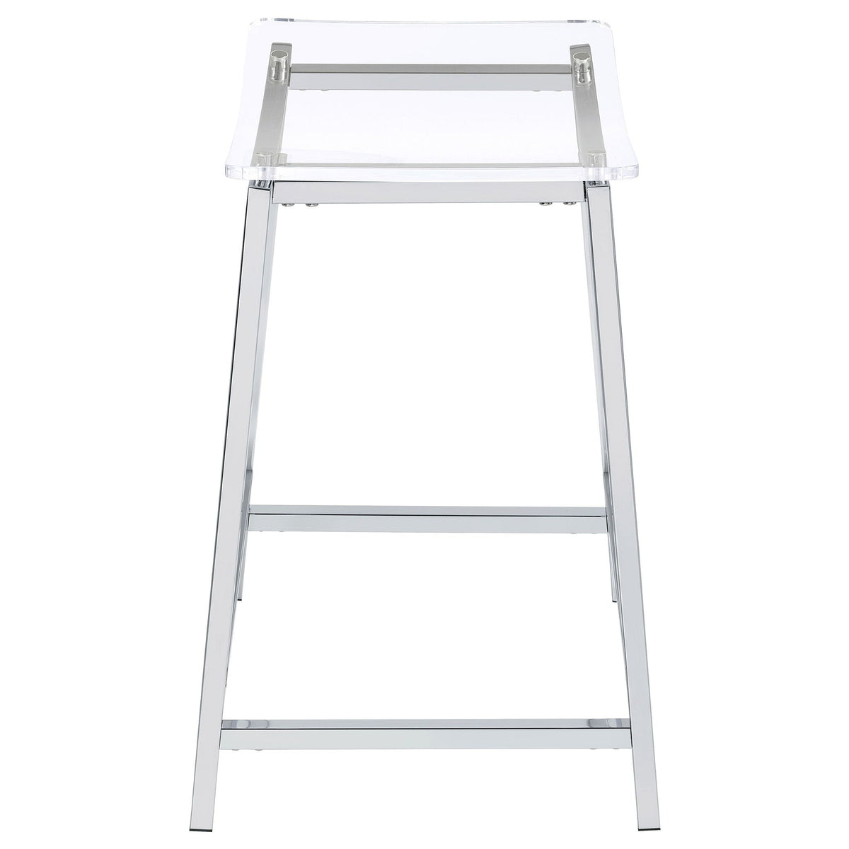 Jovani Acrylic Backless Counter Stool Chrome (Set of 2) by Unique Piece Furniture