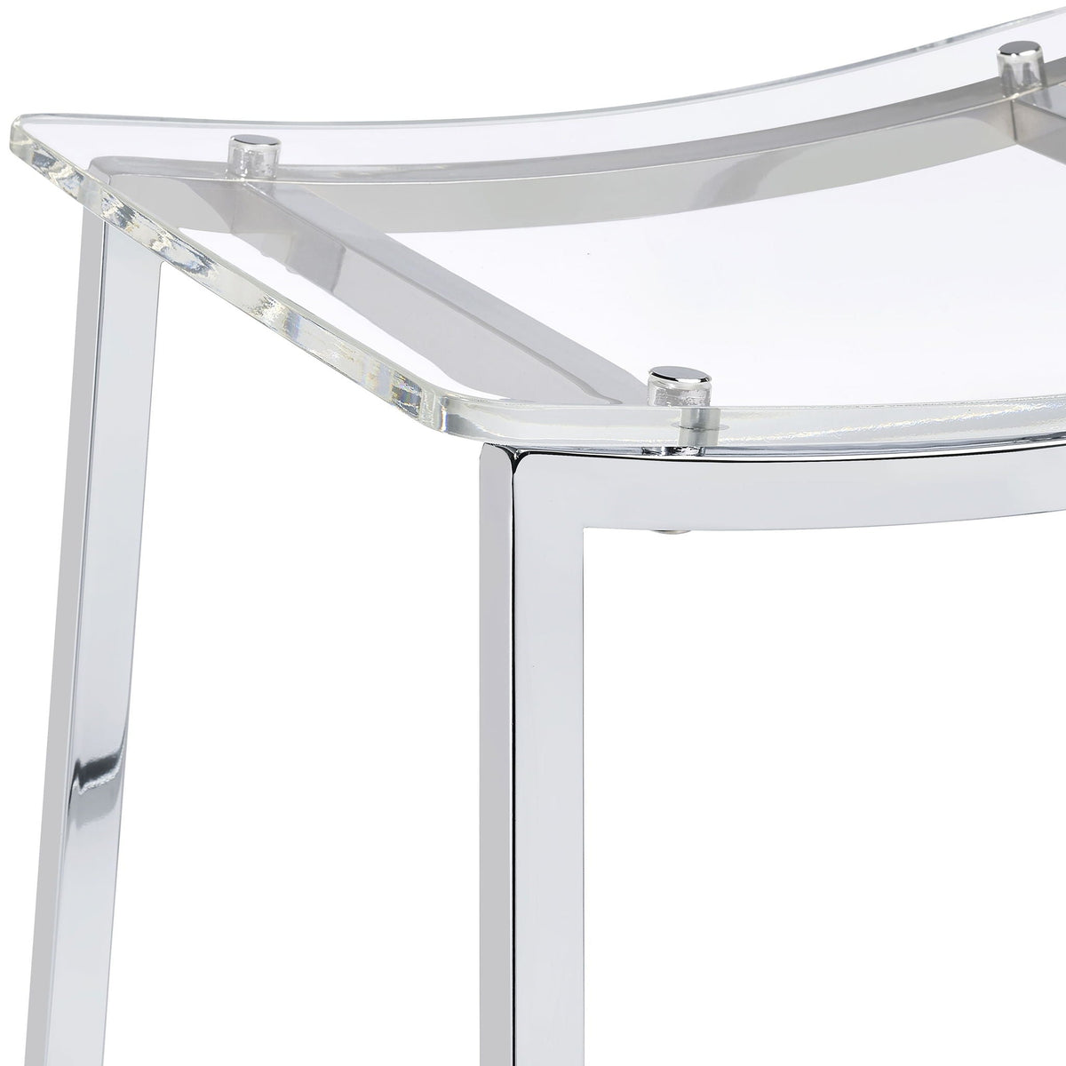 Jovani Acrylic Backless Counter Stool Chrome (Set of 2) by Unique Piece Furniture