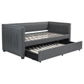 Brodie Upholstered Twin Daybed with Trundle Grey by Unique Piece Furniture