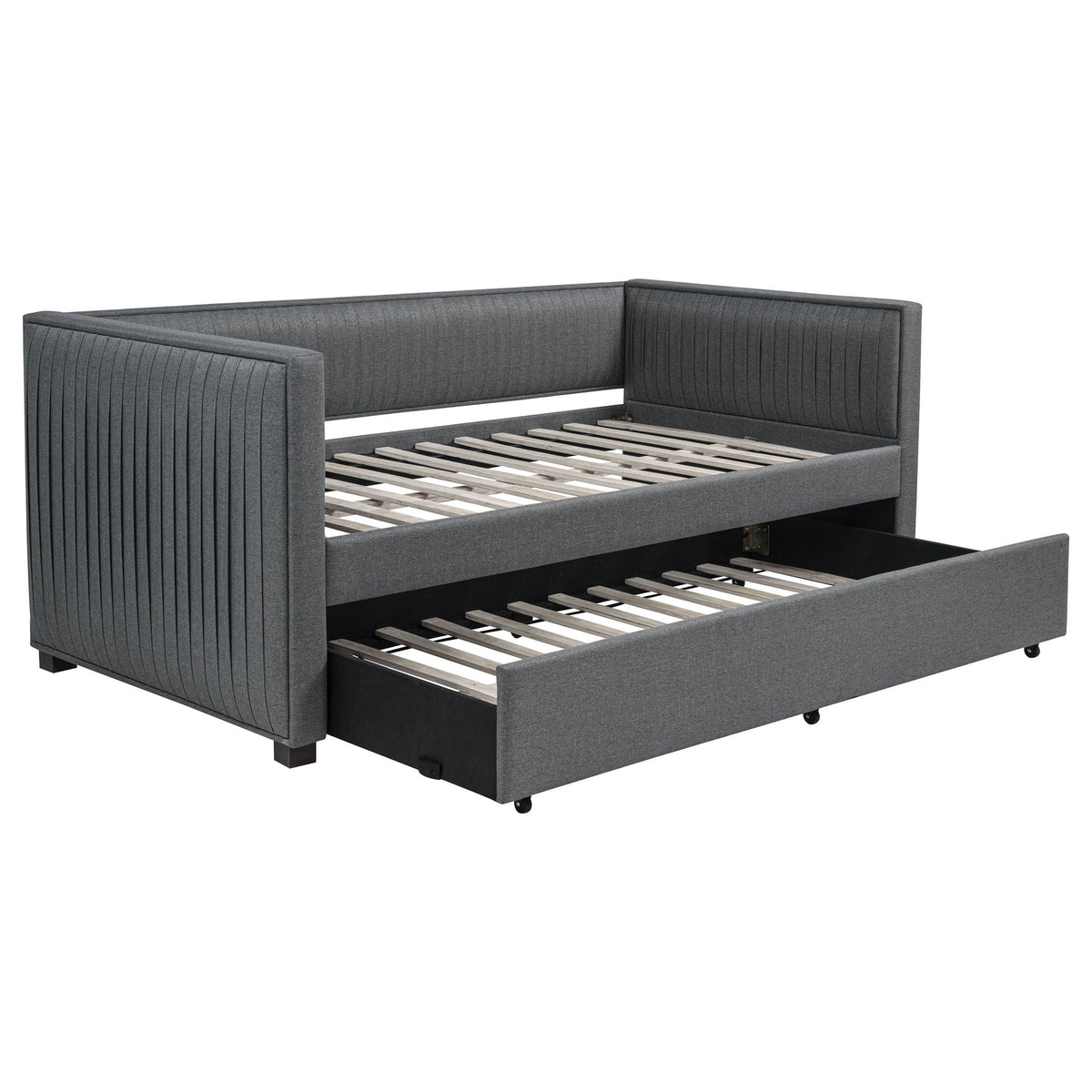 Brodie Upholstered Twin Daybed with Trundle Grey by Unique Piece Furniture