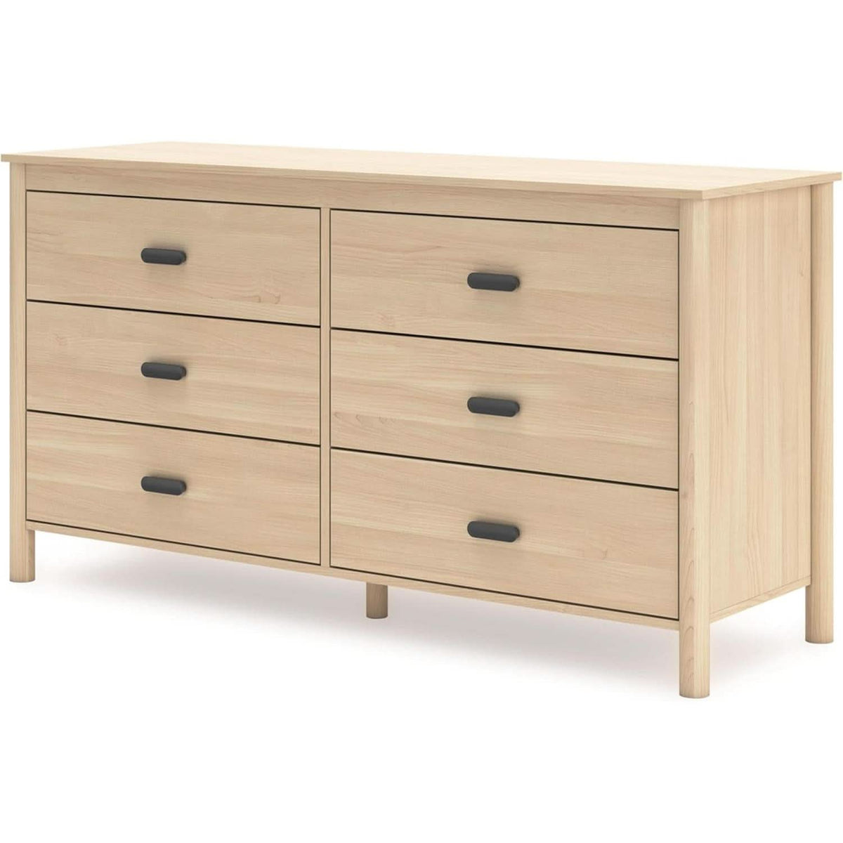 Light Brown Six Drawer Dresser For Bedroom Storage by ShipItFurniture