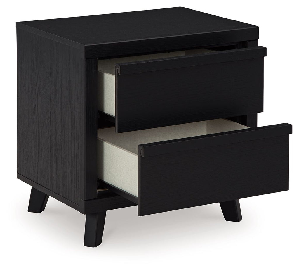 Danziar - Two Drawer Night Stand - Black by Unique Piece Furniture