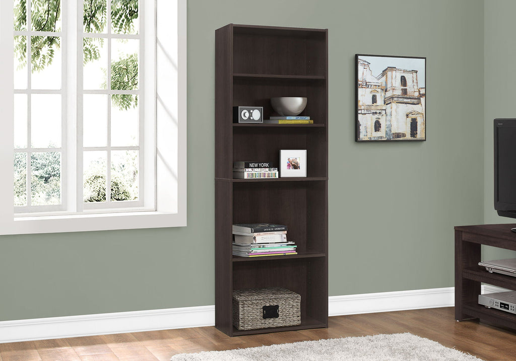 Bookshelf, Bookcase, 6 Tier, For Office, Transitional by Unique Piece Furniture