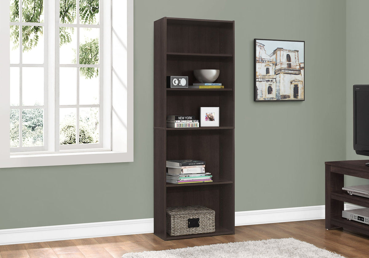 Bookshelf, Bookcase, 6 Tier, For Office, Transitional by Unique Piece Furniture