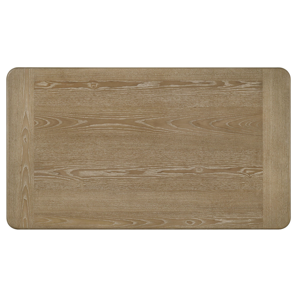 Adina Rectangular Wood Coffee Table Distressed Light Brown by Unique Piece Furniture