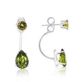 3 Carat Elegant Sterling Silver Green Tear Drop Elements Hanging Stud Earrings by DailySale